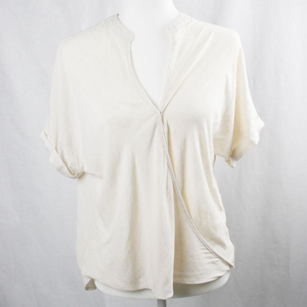 Oatmeal cross front top